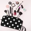 Zwart-wit Stip Make-Up Tas Voor Vrouwen Reizen Cosmetische Organizer Fi Opslag Toilettassen P75R #