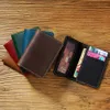 Kreditkortsinnehavare för män Bankkort Hållare äkta läderplånbok Mini Mey Clips Busin Luxury Women Small Purse Pouch H22H#