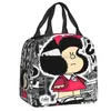 Lunhana da Happy Cycling Mafalda para mulheres Carto Cartão Cooler Térmico Almoço Isolado Bag das Crianças Crianças Picnic Sacos de Tote H9TP#