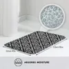 Tapis de bain blanc baroque à fleurs, accessoires de salle de bain pour douche, entrée de maison, sol doux et absorbant, Design antidérapant, toilettes