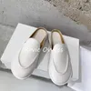 Scarpe casual primaverilo autunno tondo tondo vera pelle vera nonna piatta da donna a colori solidi mules pigri pigri comodi pantofole per vacanze