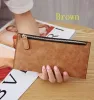 Fible Women's Retro LG Wallet Ultra-Thin Frosted Zipper Wallet Phe Bag Ladies Holding a Coin Wallet Card Bag C3fj#