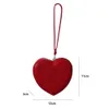 heart Shaped Wrist Bag Red Phe Pouches Women Handbag Love Wrist Pack PU Leather Card Holder Coin Purses Solid Mey Clutch Bag Y6Bv#