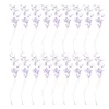 Fleurs décoratives 50pcs Perles de fleurs artificielles tiges de perles Branches Branches DIY Crafts Bride Cake Bouquets Decoration (Purple