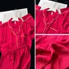 Dames Nachtkleding 2024 Lente Slaap Set Lange Mouw Huiskleding Dames Satijnen Pyjama Pak Liefhebbers Nachtkleding Luxe Dier Jaar Rood
