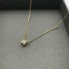 Ciondoli Cubo quadrato in argento sterling 925 con collana di diamanti Collana classica Dinhvan da donna Francia Parigi Regalo di nozze