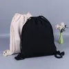 1pc Canvas bag shoulders drawstring bundle pockets custom creative shop student backpack bag cott Pouch P9jz#