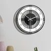 Väggklockor Creative Clock Stylish Mute Hushåll hängande bambu svartvitt för dekor