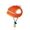 イヤーホール付きドッグアパレルペット野球帽を調整可能なドローストリングスモールミディアムハットメッシュボウシェード通気性のある屋外ハイキング用品