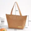 capacity Lunch Bag Cooler Lunch Box Bag Leakproof Tote Canvas Lunch Bag Waterproof Kraft Paper Bags Food Hand Bags y9S2#