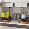 Kök förvaring hem robust skåp arrangör stapel kontorsskåp hylla spara utrymme hållbart svart badrum brödrost rack