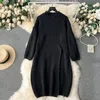 Robes décontractées SuperAen 2024 Pull coréen pour femmes Automne et hiver Lâche Split Design Robe tricotée haut de gamme