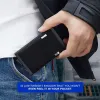 Dienqi Rfid Smart Wallet Titular de la tarjeta Metal Thin Slim Hombres Mujeres Carteras Pop Up Minimalista Monedero Pequeño Monedero Negro Metal Vallet 86dO #