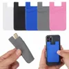 1pc Fi Elastic Cloth Cell Phe Card Holder Mobile Phe Wallet Case Credit ID Card Holder Adhesive Sticker Pocket 06BW#