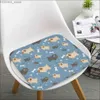 Almofada/travesseiro decorativo pug cão almofada tapete de cadeira europeia Costo macio da almofada para o pátio de refeições Decoração de jardim externo em casa tatami y240401