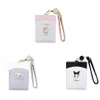 Cute Kuromi ID Card Holder Girls Door Card Case Neck Strap Credit Card Holder Credentials Accessories Gift For Kids Students 222