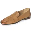 Casual Shoes Moonmeek 2024 Loafers äkta läderlägenheter Kvinna Retro Ladies Dress Top Sale Slip On Solid