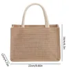 Sackleinen-Tragetaschen leer, Jute-Shop-Handtasche mit Griff für Lebensmittelhandwerk x1hQ#