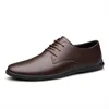 Chaussures décontractées en cuir pour hommes, baskets d'extérieur confortables et antidérapantes Oxford, chaussures de loisirs formelles