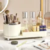 Opslagboxen Multifunctionele make -updoos Roterende borstels Penhouder Vanity Cosmetics Display Case School Office Stationery Organizer