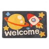 Tapetes de banho Cartoon Space Series Mat Super Soft Absorvente Fibra Pé Grosso Flocado Rápida Secagem Não-Slip Banheiro Tapete