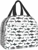 Sharks Lunch Bag per le donne Cooler Tote Box isolato a tenuta riutilizzabile Ragazze Lunchbag Ufficio Lavoro Scuola Picnic portatile A92q #