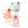 50pcs/lot Organza Bag Jewelry Tulle Drawstringバッグジュエリーパッケージディスプレイジュエリーポーチウェディングギフトl4dx＃