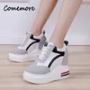 Casual Shoes Comemore Autumn Female Classic Fashion Woman Black White Sneaker Breattable Zapatos Mujer Platform Sneakers