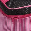 women Travel Bow Stripe Make Up Bags Girl Cosmetic Bag Makeup Beauty Bra W Organizer Toiletry Pouch Storage Kit Bath Case K6Bk#