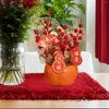 장식용 꽃 중국어 R 년의 해 장식 데스크탑 분재 가짜 꽃 축복 실내 졸업 사무실 웨딩 출입구를위한 가짜 꽃 축복