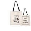polarshe Customized Bag Print Logo Custom Canvas Tote Bags for Women Customized Persalized Name Gift Shop Bag Shoulder Bag g2n3#