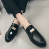 Stivali scarpe casual uomo mocassini alla moda uomini scarpe nere per la pelle maschile in pelle estiva maschile elegante elish spargo