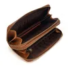 Newsbirds Damen Herren Clutch Wallet Vintage Crazy Horse Leder Reißverschluss LG Geldbörsen Geldbörse für 6" PHE Kartentasche Carteira Y7kz #