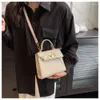 Evening Bags Womens Bag 2023 Simple Fashion Stone Grain Handbag Shoulder Crossbody Texture Locking