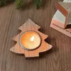 Kandelaars Kerst Houten Houder Kerstboom Ster Sneeuwvlok Kandelaar Decoraties Voor Thuis Tafelornamenten Jaar Cadeau