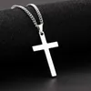 Kayi bijoux nouveau collier croix en acier inoxydable pour hommes pendentif en acier titane bijoux collier