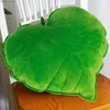 Coussin / oreiller décoratif 3d feuilles swing décoration plante de la peluche moelleuse coussin en forme de feuille roman de plante arrière en peluche coussin de sommeil y240401