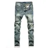 Jeans Denim Men Fashion Old Trousers Regular Fit Straight Ripped Brand Pants Brand Simple Plus Size 240325