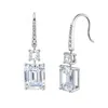 Boucles d'oreilles pendantes en diamant de laboratoire 5ct, coupe princesse, bijoux en argent Sterling 925 véritable, pour fête de mariage, cadeau de mariée pour femmes, 281E