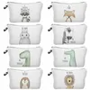 Armazenamento de brinquedos Crianças Melhor Presente Saco de Cosméticos Linda Aquarela Animal Impressão Carto Dinossauro Urso Maquiagem Bolsas Mulheres Personalizáveis 079H #