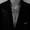 Kolye Kolyeler Trend Gümüş Renk Zinciri Pentacle Punk Yaka Chokers