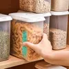 Storage Bottles Durable Grain Solution Transparent Sealed Container With Filter Double-open Lid For Home Plastic Cereals