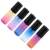 Garrafas de armazenamento 15pcs 5ml roll-on gradiente cor rolo portátil bolas de vidro reequipáveis para