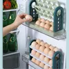 Bouteilles de stockage 1 pièces réfrigérateur boîte à œufs conteneur organisateur peu encombrant blanc