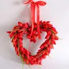 Flores decorativas, corona de tulipanes, decoración romántica para el Día de San Valentín, decoración colgante de corazón de amor Artificial
