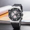 NOWOŚĆ ZEGÓLKO MOSINOWEGO I DAMIKÓW WYSOKIE Luksusowe akcesoria AAA Fashion guma aplikacja Waterproof Quartz Bowl Watch Oschostronne sześć igły sportowe #4578