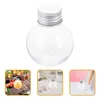 Vases 10 Pcs Transparent Spherical Bottle Anti-leak Bottles Water Milk Container Beverage Coffee Clear Sealing Cold Feeding With Caps