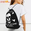 the Exploited Anti Pasti Skull Crossbes Punk Rock Drawstring Backpack Hot Sports Bag J8Fa#