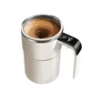 Tasses Tasse magnétique à agitation automatique automatique en acier inoxydable 304 avec écran LCD, tasse de mélange de jus de lait de café, tasses thermiques intelligentes