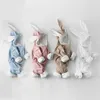 Quatre saisons bébé barboteuses né garçons filles vêtements lapin oreille à capuche combinaison infantile costume polaire épais bébé barboteuse pyjamas 240322